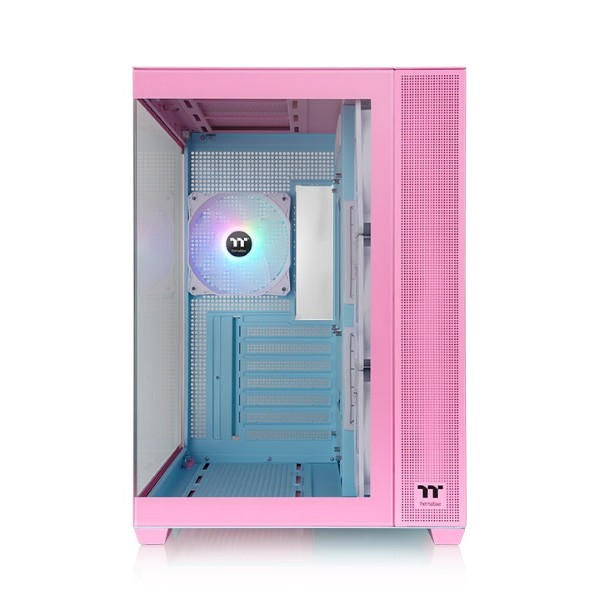 Thermaltake View 380 TG ARGB Pink Mid-Tower ATX gaming Cabinet with Tempered Glass panels (Bubble Pink)