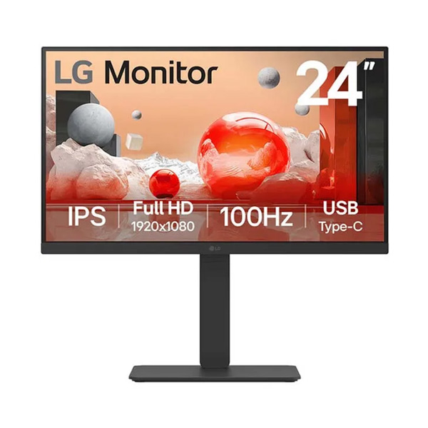 LG 24BA650-B 24 Inch FHD 100Hz 5ms IPS Panel Monitor With Type-C (Black)