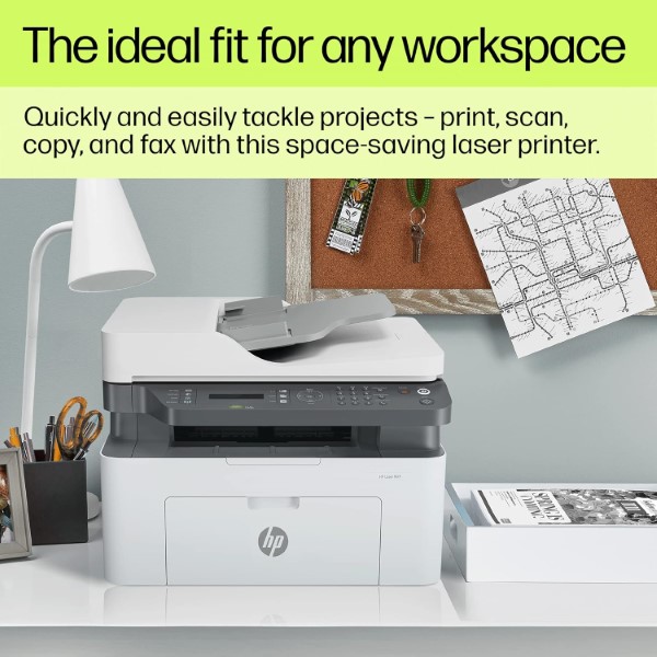 HP Laser MFP 1188NW Multifunction Monochrome WiFi Printer for Print, Scan, and Copy
