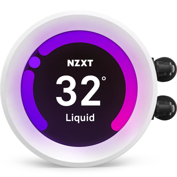 NZXT Z73 Kraken 360mm RGB White Liquid Cooler with LCD Display (RL-KRZ73-RW)