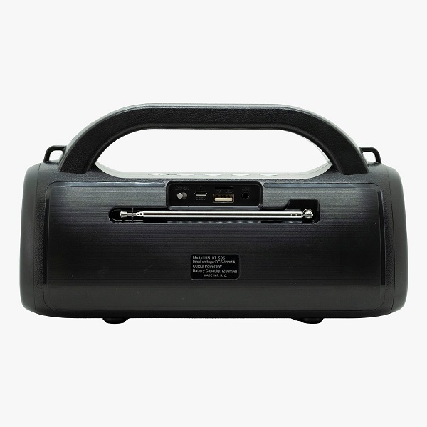 Hinnu HN-BT-506 multifunctional wireless speaker with LED flashlight.