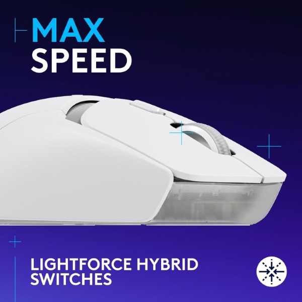 Logitech G309 Lightspeed White Wireless Gaming Mouse with Hero 25K Sensor