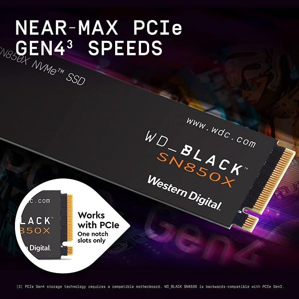 WD Black SN850X 1TB NVMe M.2 Gen 4.0 PCIe Internal Solid State Drive