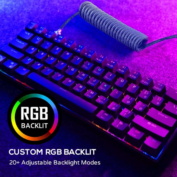 Royal Kludge RK61 BLACK (Blue Switch) Mechanical Wireless Gaming Keyboard