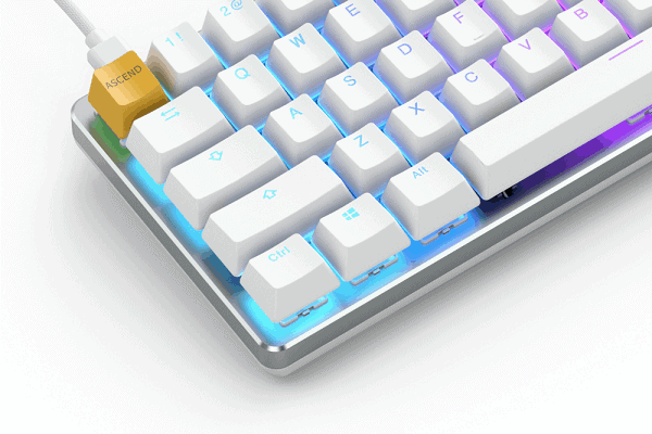 Glorious GMMK Compact White Mechanical Keyboard