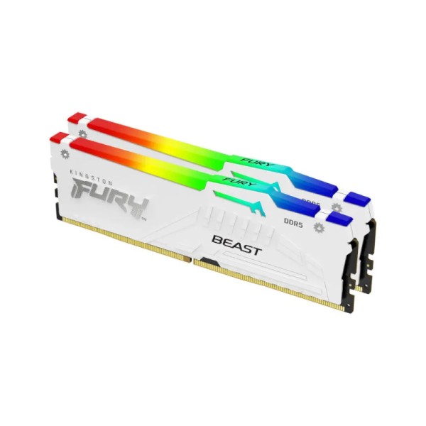 Kingston Fury Beast RGB 64GB 6000Mhz WH (32GB X 2) DDR5 CL30 Desktop Memory