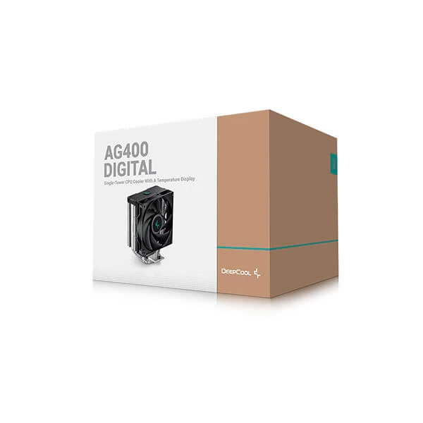 DeepCool AG400 Digital 120mm CPU Air Cooler with Digital Screen