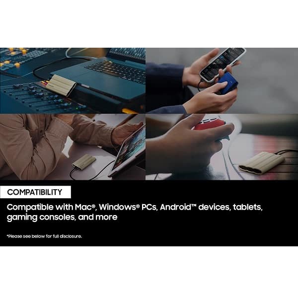 Samsung T7 Shield 1TB Portable SSD with Rugged, IP65 Water and Dust Resistant (Black)