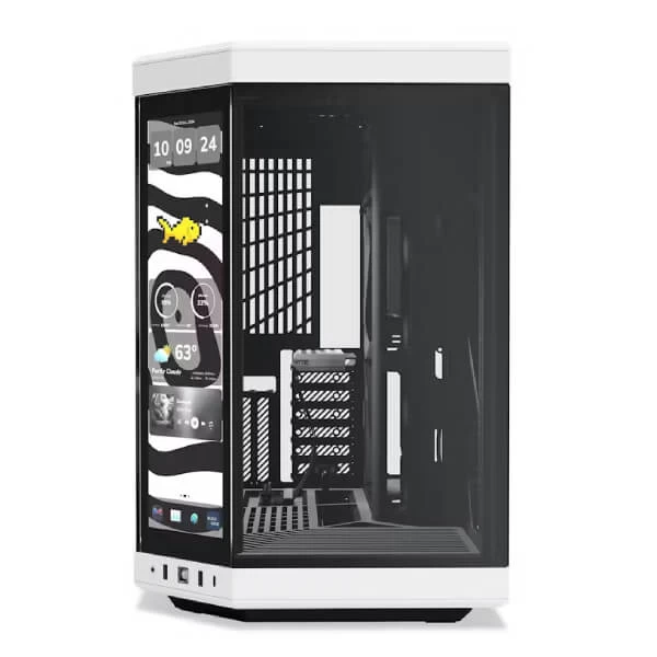 Hyte Y70 Touch Infinite Panda Mid-Tower E-ATX Cabinet (White/Black)
