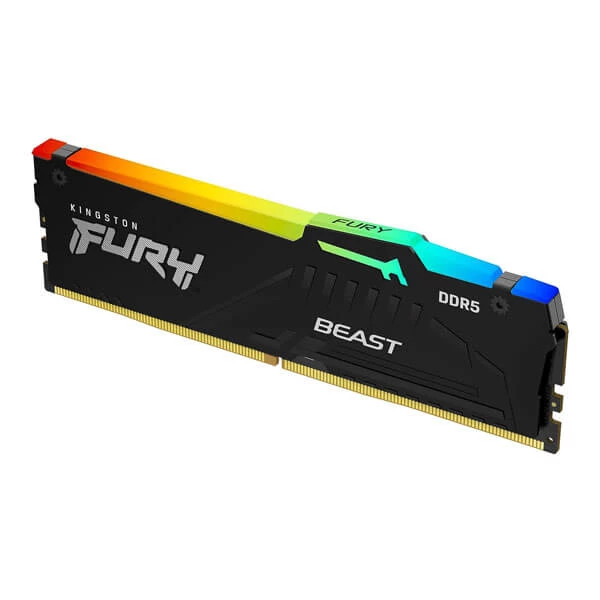 Kingston Fury Beast RGB 16Gb 6000Mhz (16GB X 1) DDR5 CL30 Desktop Memory With Intel XMP