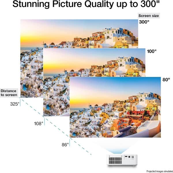 Epson Epiq Vision Flex CO-FH02 Full HD Smart Portable Projector with Bluetooth and 5W Speaker