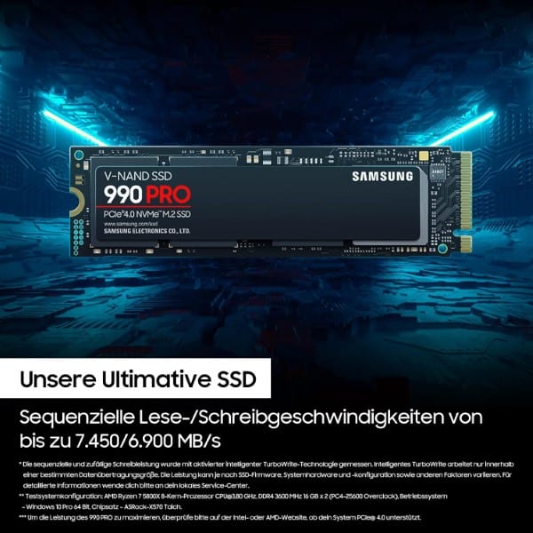 Samsung 990 Pro 4TB NVMe M.2 Gen 4.0 Internal SSD (MZ-V9P4T0BW)