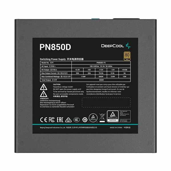 DeepCool Gamer storm PN850D 850W 80 Plus Gold certified Non Modular ATX 3.1 Power Supply
