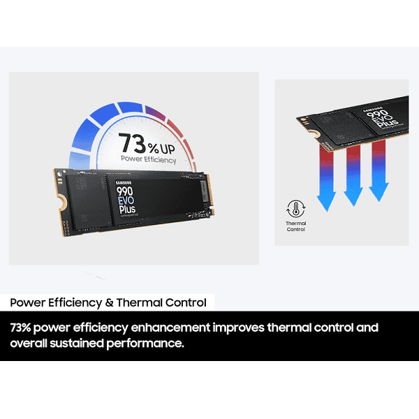Samsung 990 Evo Plus 2Tb M.2 NVMe PCIe Gen 4.0 internal SSD (MZ-V9S2T0B)