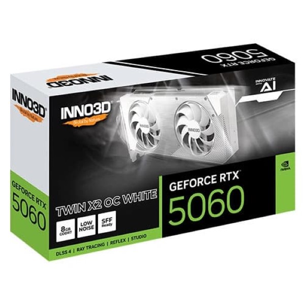 Inno3D RTX 5060 Twin X2 OC White 8GB GDDR7 Graphics Card