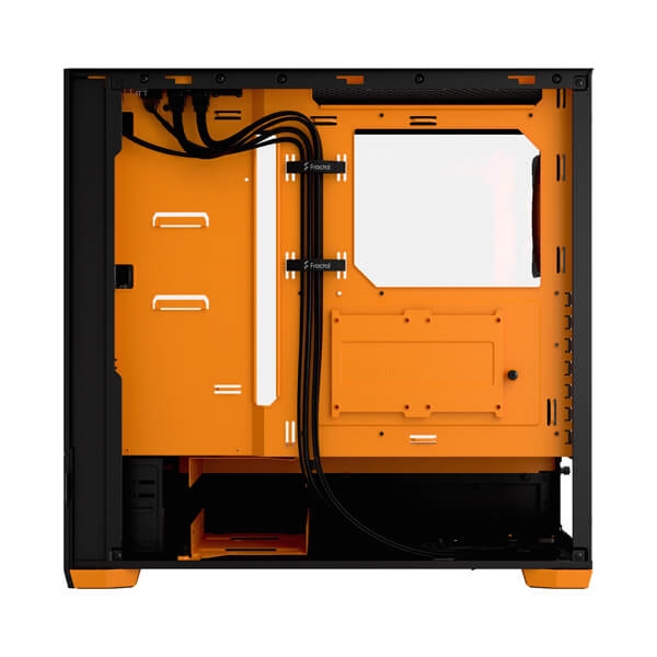 Fractal Design Pop Air RGB Orange Core TG Clear Tint ATX Mid Tempered Glass Tower Cabinet