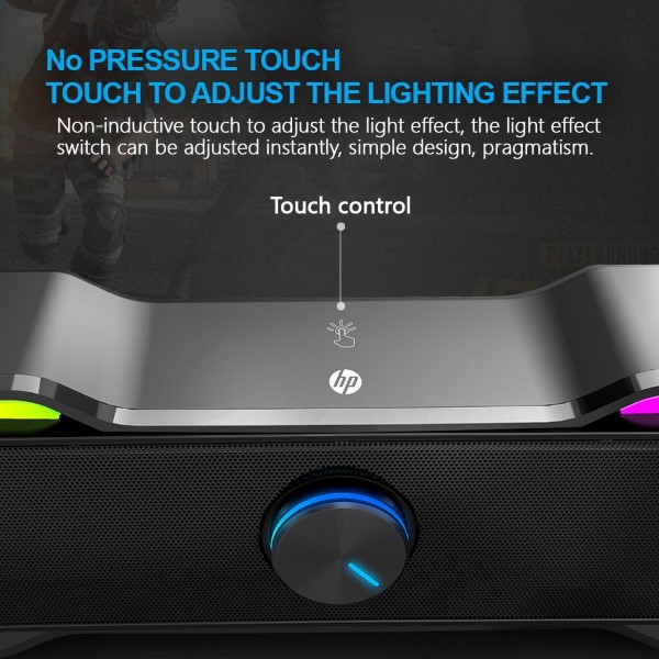 HP DHE-6002 Wired Speaker With RGB lights