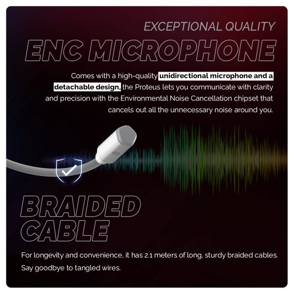 Cosmic Byte Proteus White Headset Dual Input USB and 3.5mm, 7.1 Surround Sound