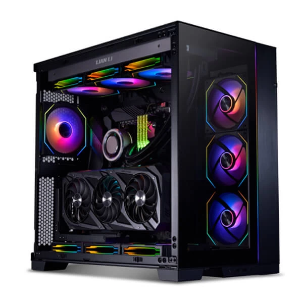 Lian Li UNI SL120 Infinity Black 120mm PWM ARGB Cabinet Fan with Controller (Triple Pack)