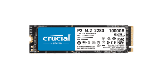 SSD CRUCIAL P2 3D 1TB NAND NVME PCIE M.2
