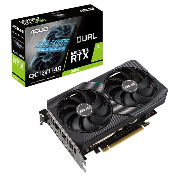 Asus Dual GeForce RTX 3060 V2 OC 12GB GDDR6 Graphics Card