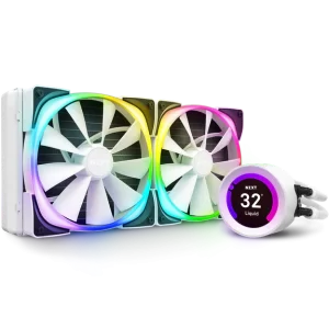 NZXT Z63 280MM RGB WHITE LIQUID COOLER WITH LCD DISPLAY