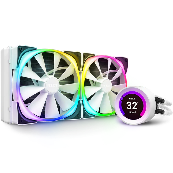 NZXT Z63 280MM RGB WHITE LIQUID COOLER WITH LCD DISPLAY