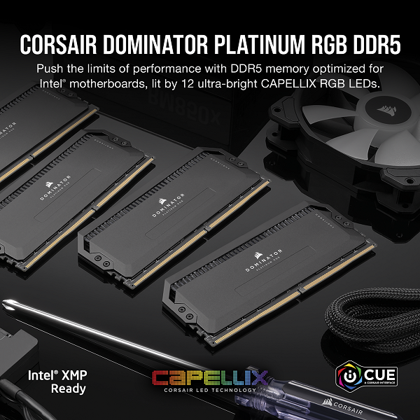 CORSAIR DOMINATOR PLATINUM RGB DDR5 32GB(16GB X 2) 5200MHZ DESKTOP 