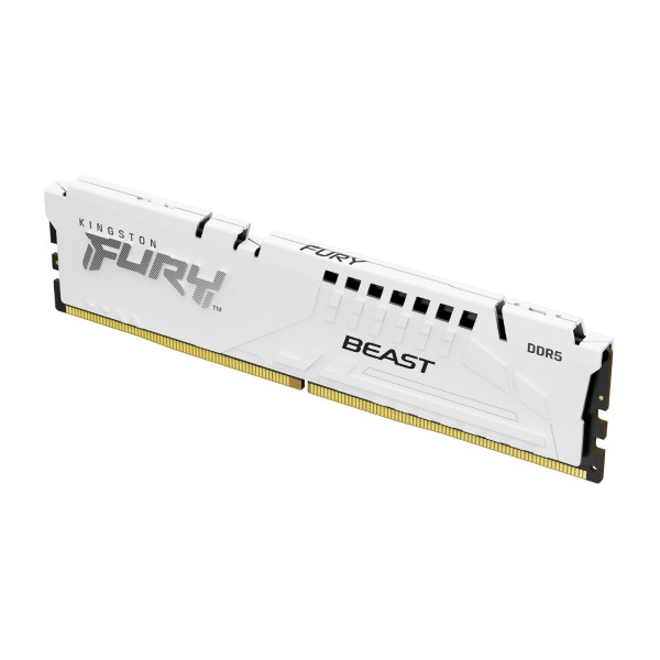 Kingston Fury Beast 16GB 5600MHz White DDR5 Desktop Memory (KF556C40BW-16)