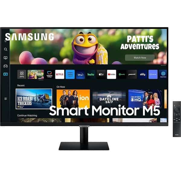 Samsung LS27CM500EWXXL 27-Inch FHD 60Hz VA Panel Monitor with Smart TV Experience and Built-In Speakers