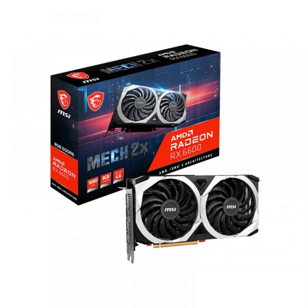 MSI-RADEON-RX-6600-MECH-2X-8G-GDDR6-1 MSI RX 6600 MECH 2X OC 8GB GDDR6 GRAPHICS CARD