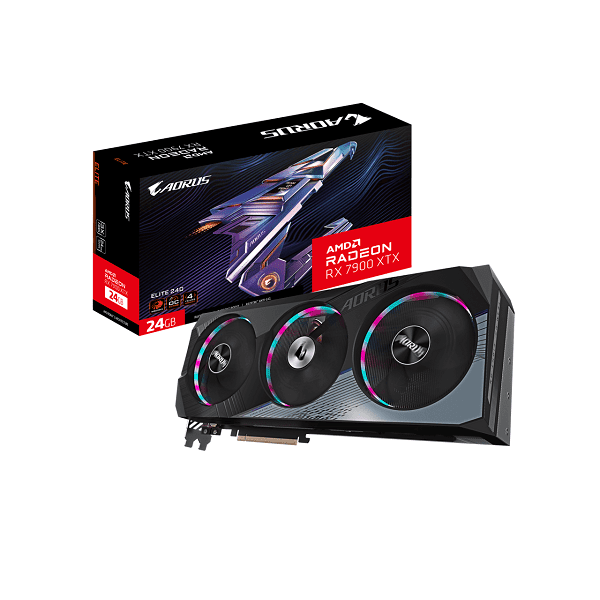 Gigabyte Radeon RX 7900XTX Aorus Elite 24GB GDDR6 Graphics Card with PCIe Express Gen 4.0