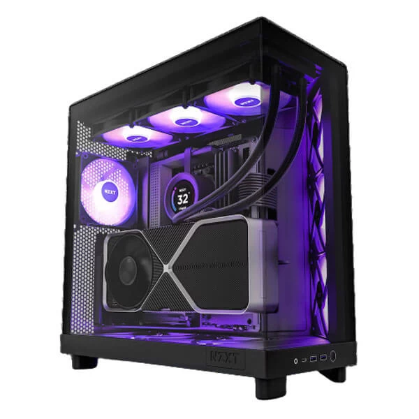 NZXT H6 Flow RGB Mid-Tower ATX Gaming Cabinet (Black)