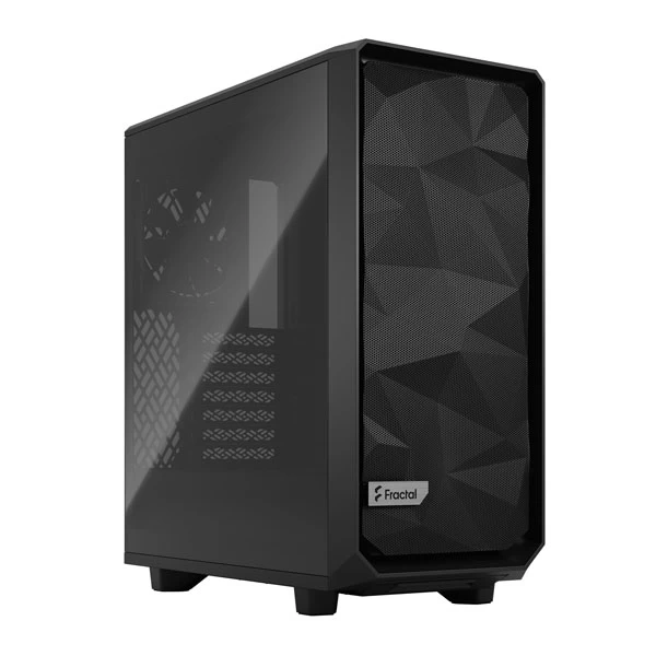 Fractal Design Meshify 2 Compact Black TG Light Tint Mid-Tower ATX Cabinet with Front Mesh & Side Glass Panel