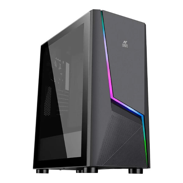 Ant Esports ICE 130 AG RGB Mid Tower ATX Gaming Cabinet (matte Black)