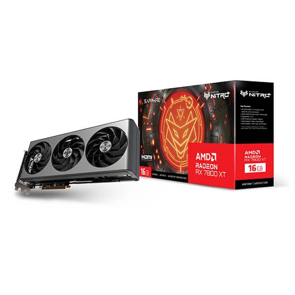 Sapphire Nitro+ RX 7800XT OC 16GB GDDR6 256-Bit Graphics Card Powered by AMD Radeon