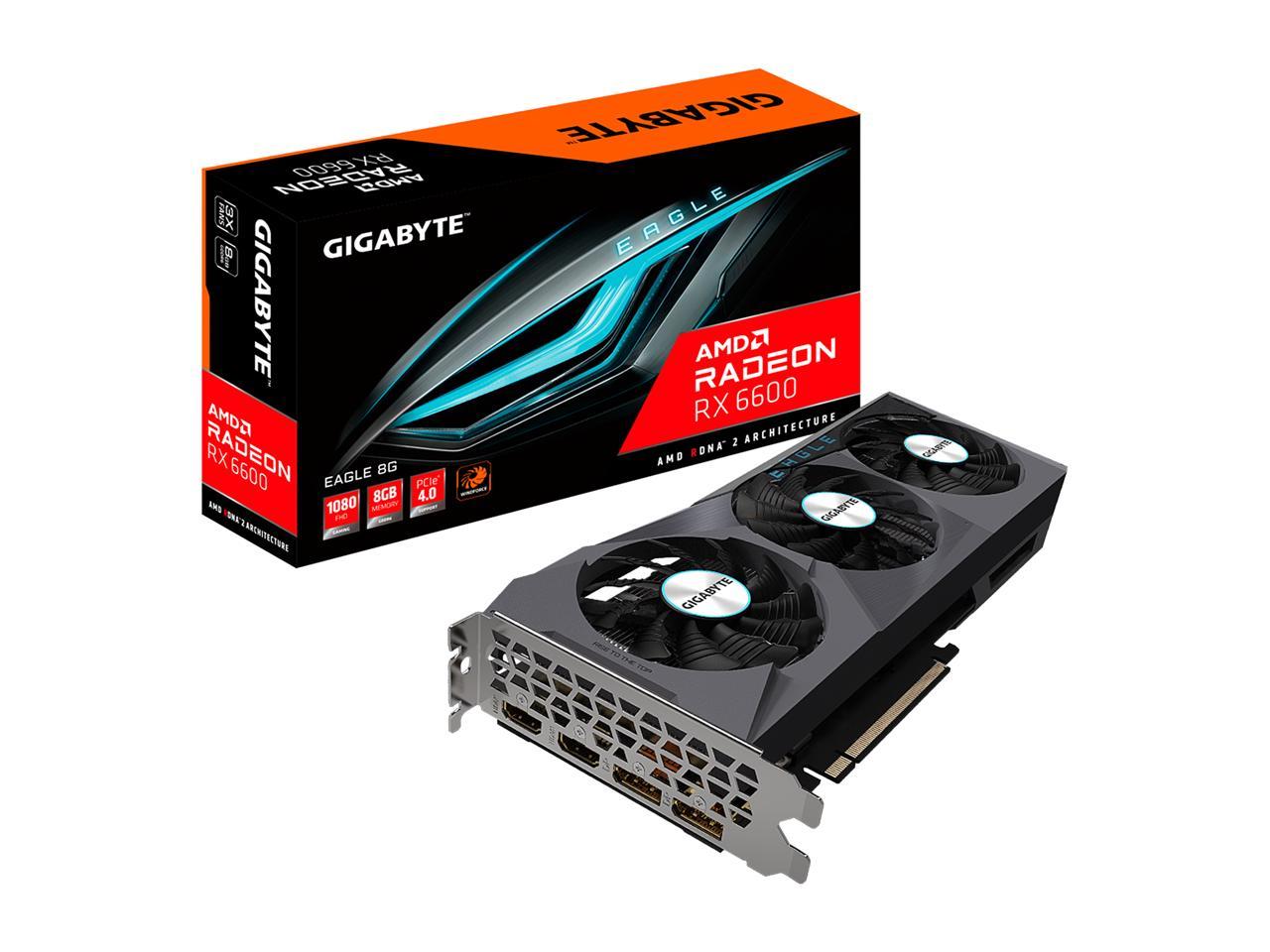 Gigabyte Radeon RX 6600 Eagle 8GB GDDR6 Graphics Card (GV-R66EAGLE-8GD)