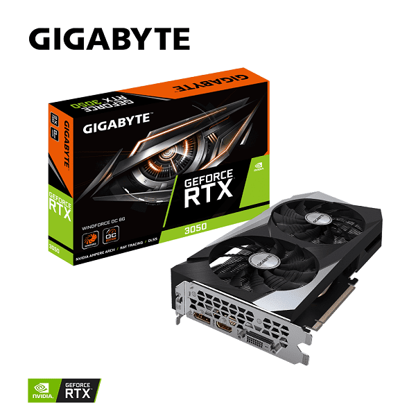 Gigabyte GeForce RTX 3050 Windforce OC V2 8gb GDDR6 Graphics Card