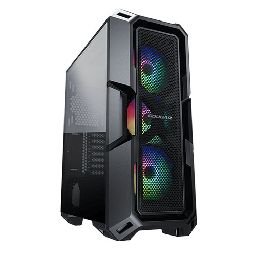 COUGAR MX440 MESHRGB MID TOWER GAMING CABINET WITH TEMPERED GLASS SIDE PANEL