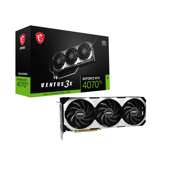 MSI GeForce RTX 4070Ti Ventus 3X OC 12GB GDDR6X Graphics Card