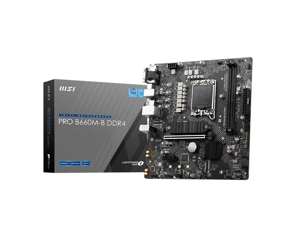 Msi Pro B660M-B DDR4 Intel 12th Gen LGA 1700 Motherboard