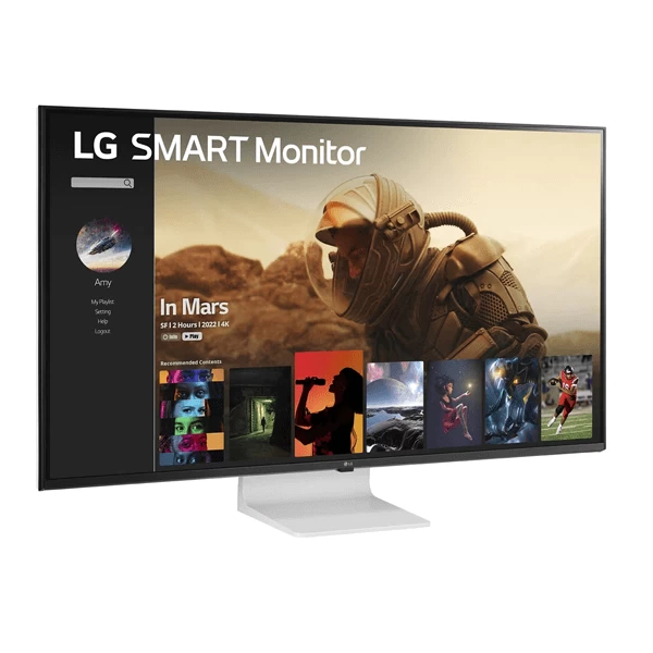 LG 43SQ700S-W 43-Inch 4K UHD IPS Smart Monitor with LG WebOS22 (White)