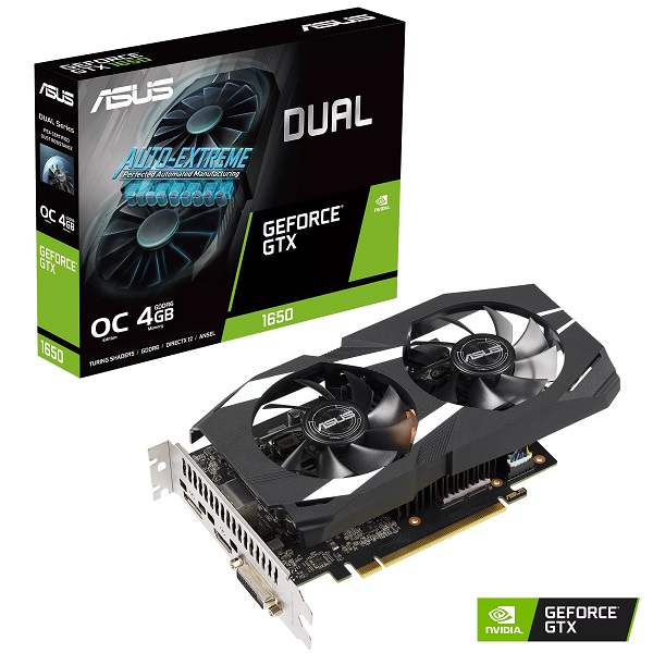 Asus Dual GeForce GTX 1650 4GB OC Edition GDDR6 Graphics Card