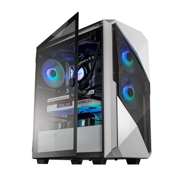 Galax Revolution-01 PC Case (White) with Transparent Side Panel