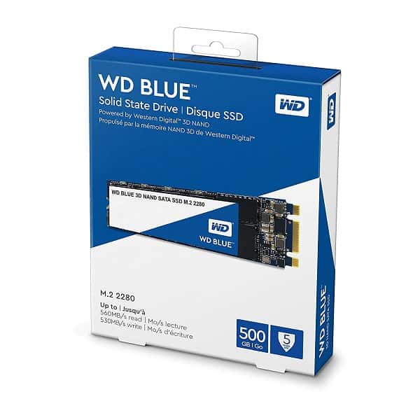 WD Blue 500GB 3D NAND M.2 SATA SSD