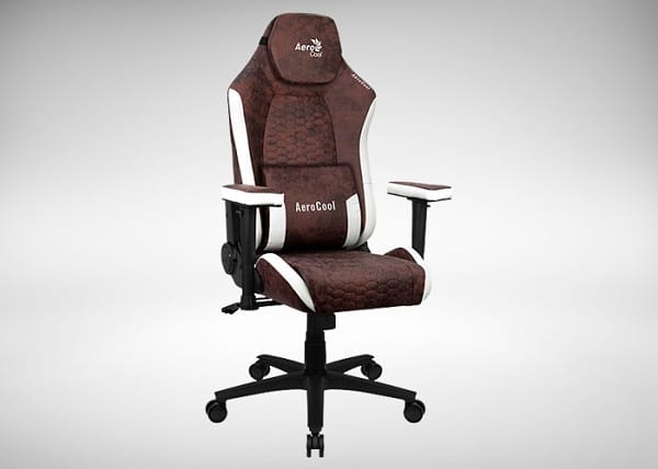 AEROCOOL CROWN AEROSUEDE GAMING CHAIR (BURGUNDY RED)