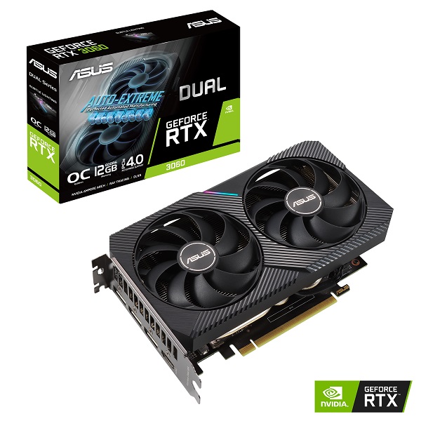 Asus Dual GeForce RTX 3060 V2 OC 12GB GDDR6 Graphics Card