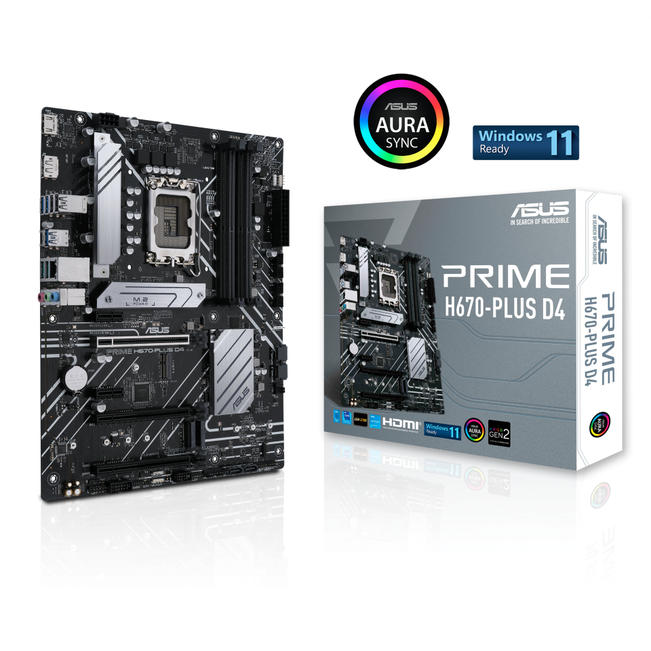 Asus Prime H670-Plus D4 Intel 12th Gen LGA1700 DDR4 motherboard