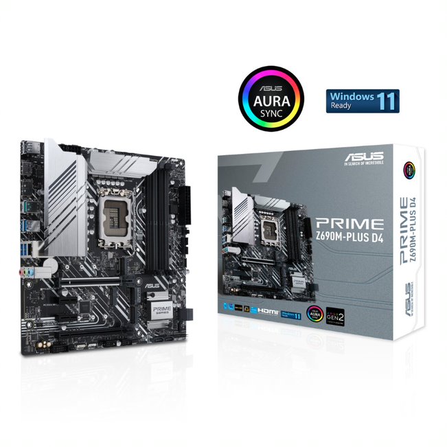 Asus Prime Z690M-PLUS D4 Intel 12th Gen LGA1700 Motherboard