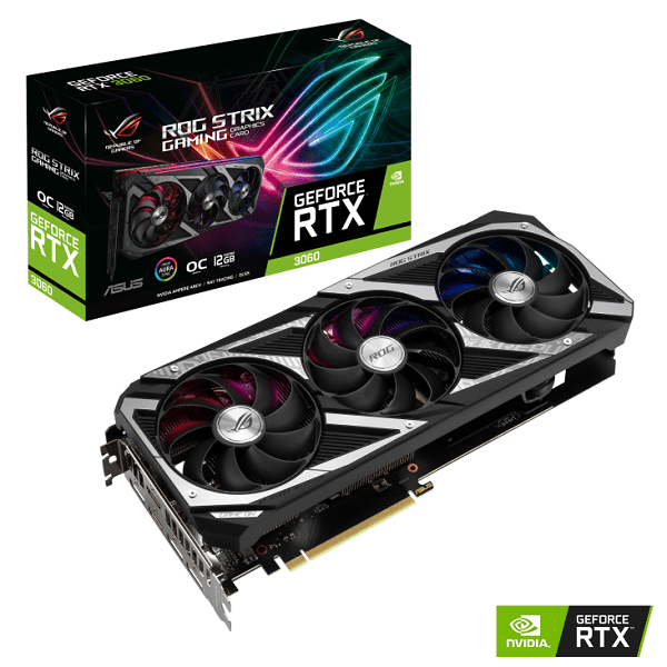 Asus Rog Strix GeForce RTX 3060 V2 OC 12GB LHR Graphics Card